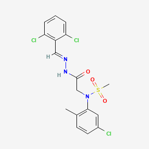 molecular formula C17H16Cl3N3O3S B3919224 N-(5-chloro-2-methylphenyl)-N-{2-[2-(2,6-dichlorobenzylidene)hydrazino]-2-oxoethyl}methanesulfonamide 