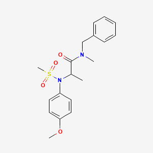 molecular formula C19H24N2O4S B3919268 N~1~-benzyl-N~2~-(4-methoxyphenyl)-N~1~-methyl-N~2~-(methylsulfonyl)alaninamide 