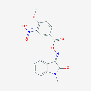 1-methyl-1H-indole-2,3-dione 3-(O-{3-nitro-4-methoxybenzoyl}oxime)