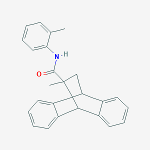 molecular formula C25H23NO B391929 15-methyl-N-(2-methylphenyl)tetracyclo[6.6.2.0~2,7~.0~9,14~]hexadeca-2,4,6,9,11,13-hexaene-15-carboxamide 