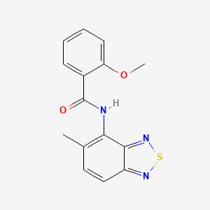 molecular formula C15H13N3O2S B3919325 2-methoxy-N-(5-methyl-2,1,3-benzothiadiazol-4-yl)benzamide 