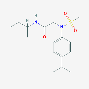molecular formula C16H26N2O3S B3919327 N~1~-(sec-butyl)-N~2~-(4-isopropylphenyl)-N~2~-(methylsulfonyl)glycinamide 