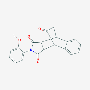 molecular formula C21H17NO4 B391933 11-(2-Methoxyphenyl)-11-azatetracyclo[6.5.2.0~2,7~.0~9,13~]pentadeca-2,4,6-triene-10,12,14-trione 