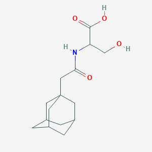 molecular formula C15H23NO4 B3919356 2-[(1-adamantylacetyl)amino]-3-hydroxypropanoic acid 