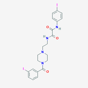 molecular formula C21H22I2N4O3 B391937 N-(4-iodophenyl)-N'-(2-{4-[(3-iodophenyl)carbonyl]piperazin-1-yl}ethyl)ethanediamide 
