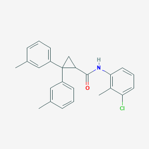 molecular formula C25H24ClNO B391938 N-(3-chloro-2-methylphenyl)-2,2-bis(3-methylphenyl)cyclopropanecarboxamide 