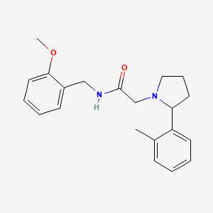 molecular formula C21H26N2O2 B3919383 N-(2-methoxybenzyl)-2-[2-(2-methylphenyl)pyrrolidin-1-yl]acetamide 