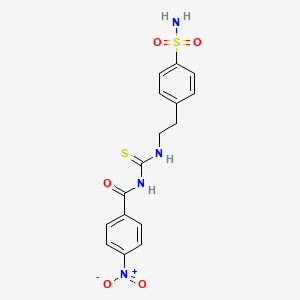 N-[({2-[4-(aminosulfonyl)phenyl]ethyl}amino)carbonothioyl]-4-nitrobenzamide