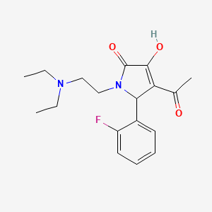 molecular formula C18H23FN2O3 B3919407 4-acetyl-1-[2-(diethylamino)ethyl]-5-(2-fluorophenyl)-3-hydroxy-1,5-dihydro-2H-pyrrol-2-one 