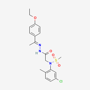 molecular formula C20H24ClN3O4S B3919409 N-(5-chloro-2-methylphenyl)-N-(2-{2-[1-(4-ethoxyphenyl)ethylidene]hydrazino}-2-oxoethyl)methanesulfonamide 