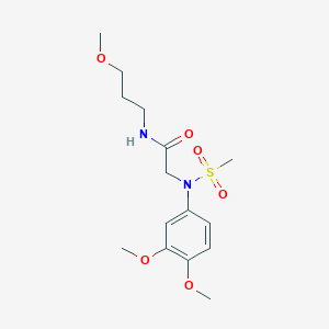 molecular formula C15H24N2O6S B3919413 N~2~-(3,4-dimethoxyphenyl)-N~1~-(3-methoxypropyl)-N~2~-(methylsulfonyl)glycinamide 