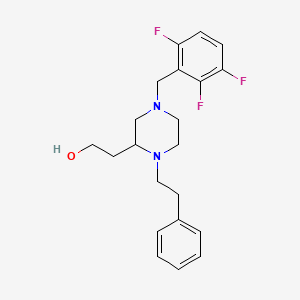 molecular formula C21H25F3N2O B3919414 2-[1-(2-phenylethyl)-4-(2,3,6-trifluorobenzyl)-2-piperazinyl]ethanol 