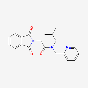 molecular formula C20H21N3O3 B3919422 2-(1,3-dioxo-1,3-dihydro-2H-isoindol-2-yl)-N-isobutyl-N-(pyridin-2-ylmethyl)acetamide 