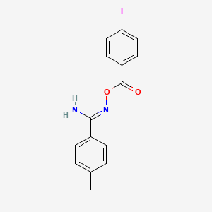 molecular formula C15H13IN2O2 B3919428 N'-[(4-iodobenzoyl)oxy]-4-methylbenzenecarboximidamide 