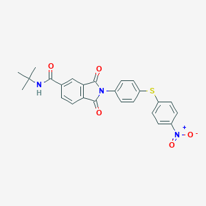 N-(tert-butyl)-2-[4-({4-nitrophenyl}sulfanyl)phenyl]-1,3-dioxo-5-isoindolinecarboxamide