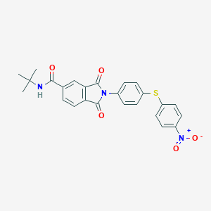 molecular formula C25H21N3O5S B391943 N-(tert-butyl)-2-[4-({4-nitrophenyl}sulfanyl)phenyl]-1,3-dioxo-5-isoindolinecarboxamide 