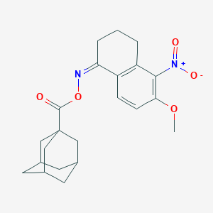 molecular formula C22H26N2O5 B391946 5-nitro-6-methoxy-3,4-dihydro-1(2H)-naphthalenone O-(1-adamantylcarbonyl)oxime 