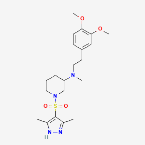 molecular formula C21H32N4O4S B3919462 N-[2-(3,4-dimethoxyphenyl)ethyl]-1-[(3,5-dimethyl-1H-pyrazol-4-yl)sulfonyl]-N-methyl-3-piperidinamine 