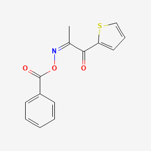 molecular formula C14H11NO3S B3919468 1-(2-thienyl)-1,2-propanedione 2-(O-benzoyloxime) 