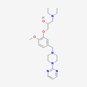 molecular formula C23H35N5O3 B3919469 1-(diethylamino)-3-(2-methoxy-5-{[4-(2-pyrimidinyl)-1-piperazinyl]methyl}phenoxy)-2-propanol 