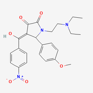 molecular formula C24H27N3O6 B3919471 1-[2-(diethylamino)ethyl]-3-hydroxy-5-(4-methoxyphenyl)-4-(4-nitrobenzoyl)-1,5-dihydro-2H-pyrrol-2-one 