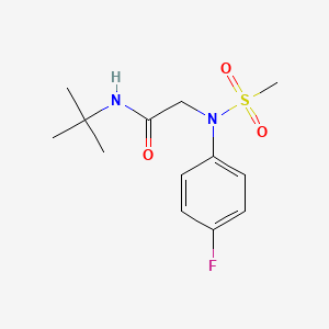 molecular formula C13H19FN2O3S B3919476 N~1~-(tert-butyl)-N~2~-(4-fluorophenyl)-N~2~-(methylsulfonyl)glycinamide 