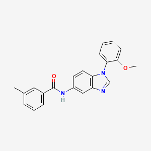 molecular formula C22H19N3O2 B3919479 N-[1-(2-methoxyphenyl)-1H-benzimidazol-5-yl]-3-methylbenzamide 
