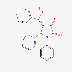 molecular formula C23H16ClNO3 B3919480 4-benzoyl-1-(4-chlorophenyl)-3-hydroxy-5-phenyl-1,5-dihydro-2H-pyrrol-2-one 
