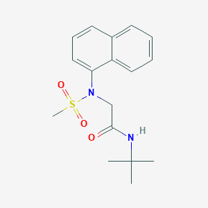 molecular formula C17H22N2O3S B3919481 N~1~-(tert-butyl)-N~2~-(methylsulfonyl)-N~2~-1-naphthylglycinamide 