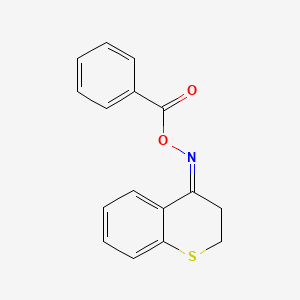 molecular formula C16H13NO2S B3919483 2,3-dihydro-4H-thiochromen-4-one O-benzoyloxime 