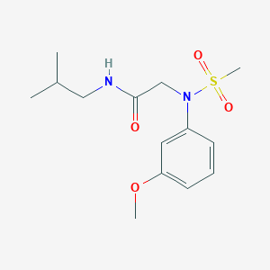 molecular formula C14H22N2O4S B3919501 N~1~-isobutyl-N~2~-(3-methoxyphenyl)-N~2~-(methylsulfonyl)glycinamide 