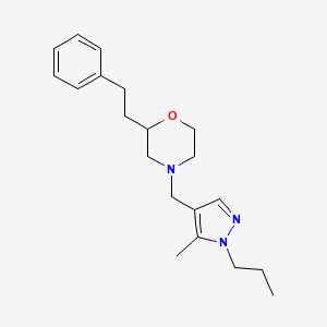 molecular formula C20H29N3O B3919528 4-[(5-methyl-1-propyl-1H-pyrazol-4-yl)methyl]-2-(2-phenylethyl)morpholine 