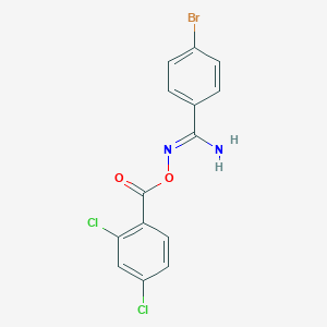 molecular formula C14H9BrCl2N2O2 B3919550 4-bromo-N'-[(2,4-dichlorobenzoyl)oxy]benzenecarboximidamide 