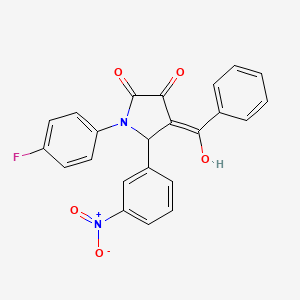 molecular formula C23H15FN2O5 B3919560 4-benzoyl-1-(4-fluorophenyl)-3-hydroxy-5-(3-nitrophenyl)-1,5-dihydro-2H-pyrrol-2-one 