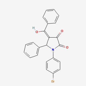 molecular formula C23H16BrNO3 B3919589 4-benzoyl-1-(4-bromophenyl)-3-hydroxy-5-phenyl-1,5-dihydro-2H-pyrrol-2-one 
