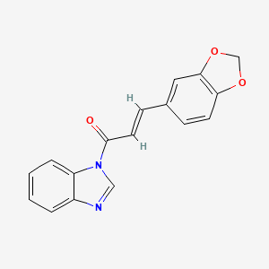 molecular formula C17H12N2O3 B3919604 1-[3-(1,3-benzodioxol-5-yl)acryloyl]-1H-benzimidazole 