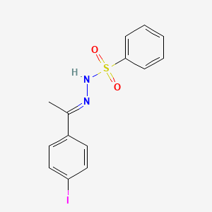 molecular formula C14H13IN2O2S B3919605 N'-[1-(4-iodophenyl)ethylidene]benzenesulfonohydrazide 