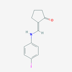 molecular formula C12H12INO B391961 2-[(4-Iodoanilino)methylene]cyclopentanone 