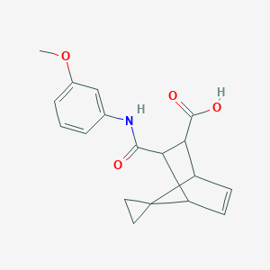 3-[(3-Methoxyphenyl)carbamoyl]spiro[bicyclo[2.2.1]heptane-7,1'-cyclopropane]-5-ene-2-carboxylic acid