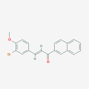 molecular formula C20H15BrO2 B3919630 3-(3-bromo-4-methoxyphenyl)-1-(2-naphthyl)-2-propen-1-one 