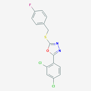 2-(2,4-Dichlorophenyl)-5-[(4-fluorobenzyl)sulfanyl]-1,3,4-oxadiazole