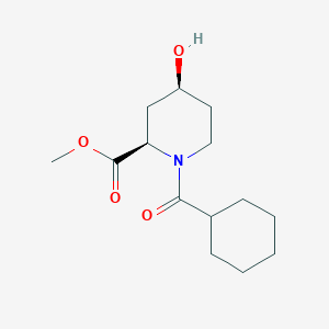 molecular formula C14H23NO4 B3919659 methyl (2R*,4S*)-1-(cyclohexylcarbonyl)-4-hydroxypiperidine-2-carboxylate 