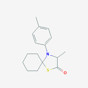 molecular formula C16H21NOS B391968 3-Methyl-4-(4-methylphenyl)-1-thia-4-azaspiro[4.5]decan-2-one 
