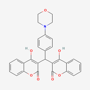 molecular formula C29H23NO7 B3919700 3,3'-{[4-(4-吗啉基)苯基]亚甲基}双(4-羟基-2H-色满-2-酮)} 