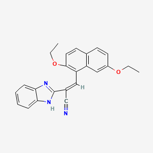 molecular formula C24H21N3O2 B3919726 2-(1H-benzimidazol-2-yl)-3-(2,7-diethoxy-1-naphthyl)acrylonitrile 