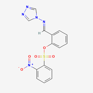 molecular formula C15H11N5O5S B3919741 2-[(4H-1,2,4-triazol-4-ylimino)methyl]phenyl 2-nitrobenzenesulfonate 