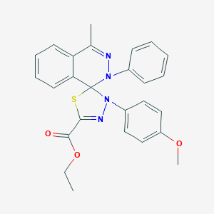 ethyl 3'-(4-methoxyphenyl)-4-methyl-2-phenyl-2H,3'H-spiro[phthalazine-1,2'-[1,3,4]thiadiazole]-5'-carboxylate