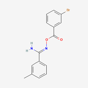 molecular formula C15H13BrN2O2 B3919768 N'-[(3-bromobenzoyl)oxy]-3-methylbenzenecarboximidamide 