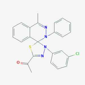 1-[3'-(3-chlorophenyl)-4-methyl-2-phenyl-2H,3'H-spiro[phthalazine-1,2'-[1,3,4]thiadiazol]-5'-yl]ethanone