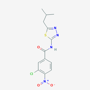 3-chloro-N-[5-(2-methylpropyl)-1,3,4-thiadiazol-2-yl]-4-nitrobenzamide